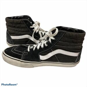 Vans Old Skool Sk8 Hi Black and White High Top Shoes Men's 8, Women's 9.5